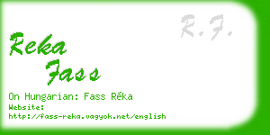 reka fass business card